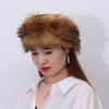 Outdoor Girl Snow Earwarmer Women Winter Hats Fur Faux Fluffy Russian Caps Faux Fur Headband