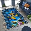 27 Style 3D Illusion Sea Underwater World Dolphin Rug for Bedroom Living Room Sofa Home Doormat Decor, Kids Non-slip Floor Mat