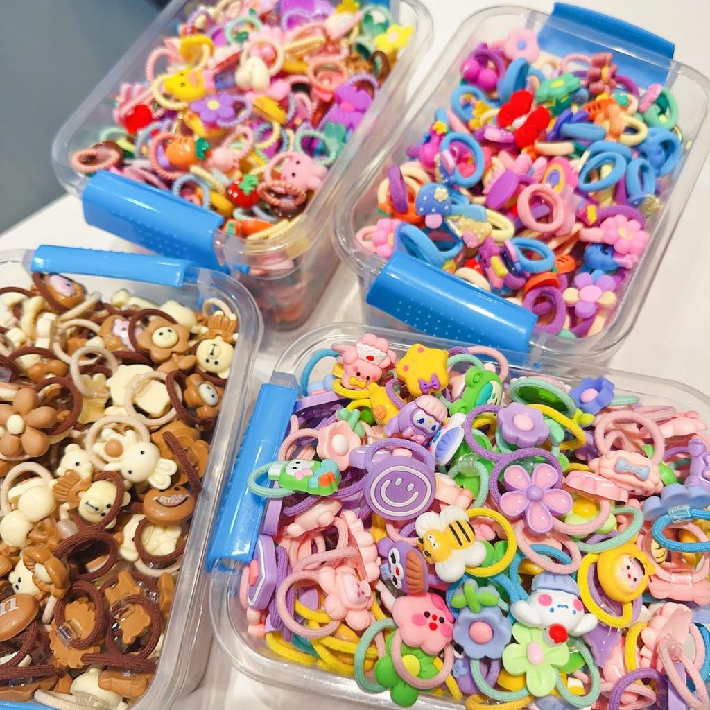 Weiche und flexible Haargummis für Kinder mit lustigen Formen und Farben - Keine Schäden, Perfekt für den täglichen Gebrauch und besondere Anlässe