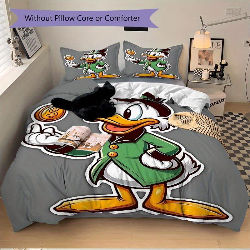 3pcs set Donald Duck1pc of quilt cover+2pcs of pillowcase, no core, print bedding, All Seasons Bedroom Setting118
