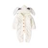 Newborn Infant  Boy Winter Warm Coat Knit Outwear Hooded Jumpsuit