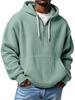 Stil Herren Waffel Hoodie Mode Sport Lässig Pullover Fleece Dick Warm Winter Oberteil