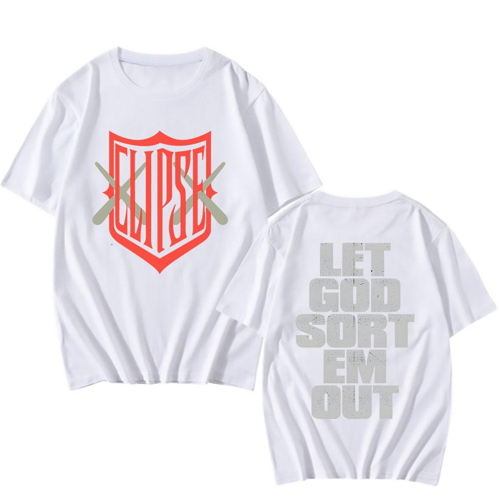Rock Band Clipse T-shirt Album Let God Sort Em Out Tshirts Cotton Short Sleeve Male T Shirt Fashion Unisex Streetwear Men Tees