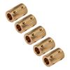 5 Pcs Shaft Coupling 22mm Length 14mm OD 5 To 8mm ID Bore Rigid Coupler Brass Motor Shaft Connector