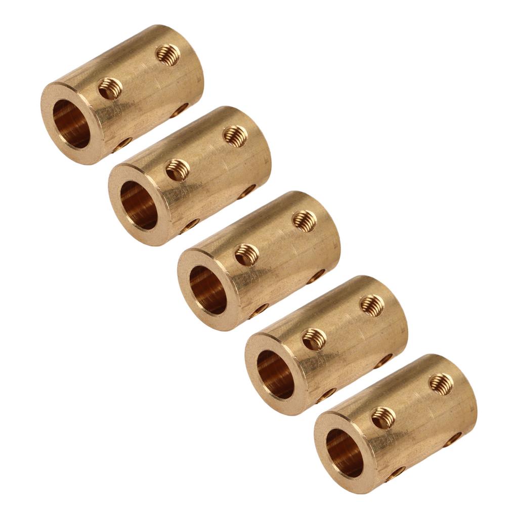 5 Pcs Shaft Coupling 22mm Length 14mm OD 5 To 8mm ID Bore Rigid Coupler Brass Motor Shaft Connector