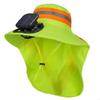 Atmungsaktiver Solarventilatorhut Elastischer UV-Schutz Breiter Schirmhut Verstellbar Leichtgewicht Sicherheit Reflektierender Hut Outdoor-Reise