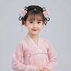 Butterfly Children Wig Headband Flower Ancient Style Red Hairband Chinese New Year Headwear Daily