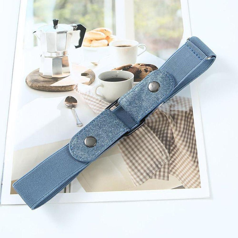2Pcs Adjustable Buckle-Free Belt Easy To Wear Stretch Elastic Waist Band  Jean Pants Dress