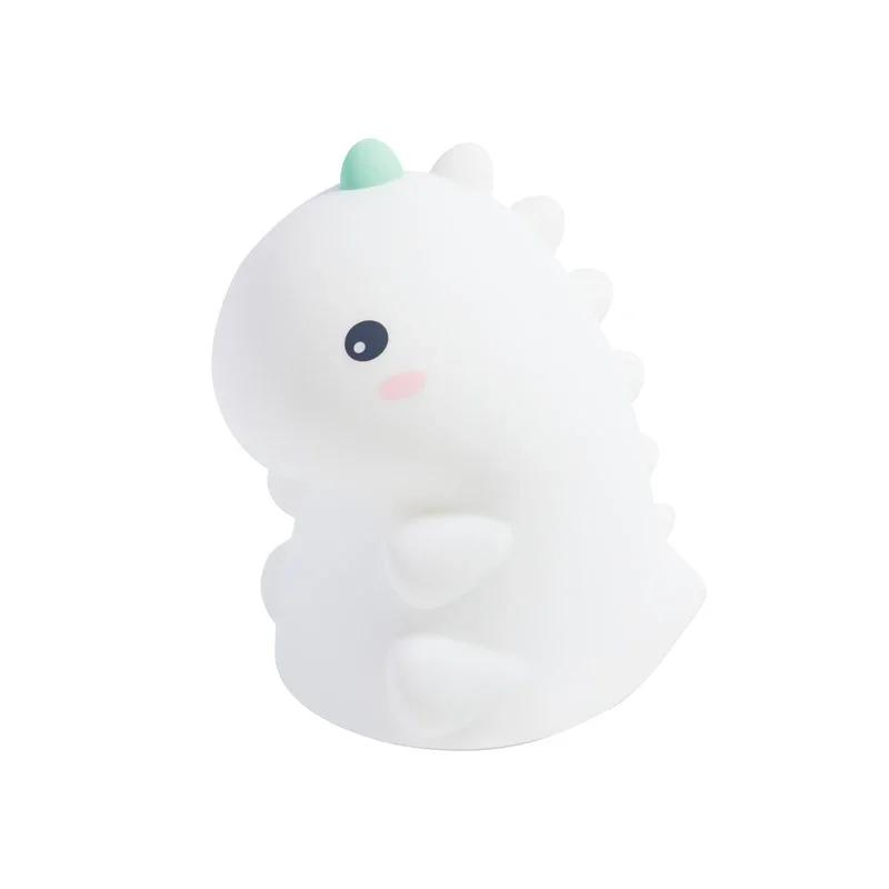 Cute Dinosaur Night Light LED Silicone Bedside Lamp Decoration Soft Lighting Atmosphere Nightlights For Kids Room Sleeping Lamp