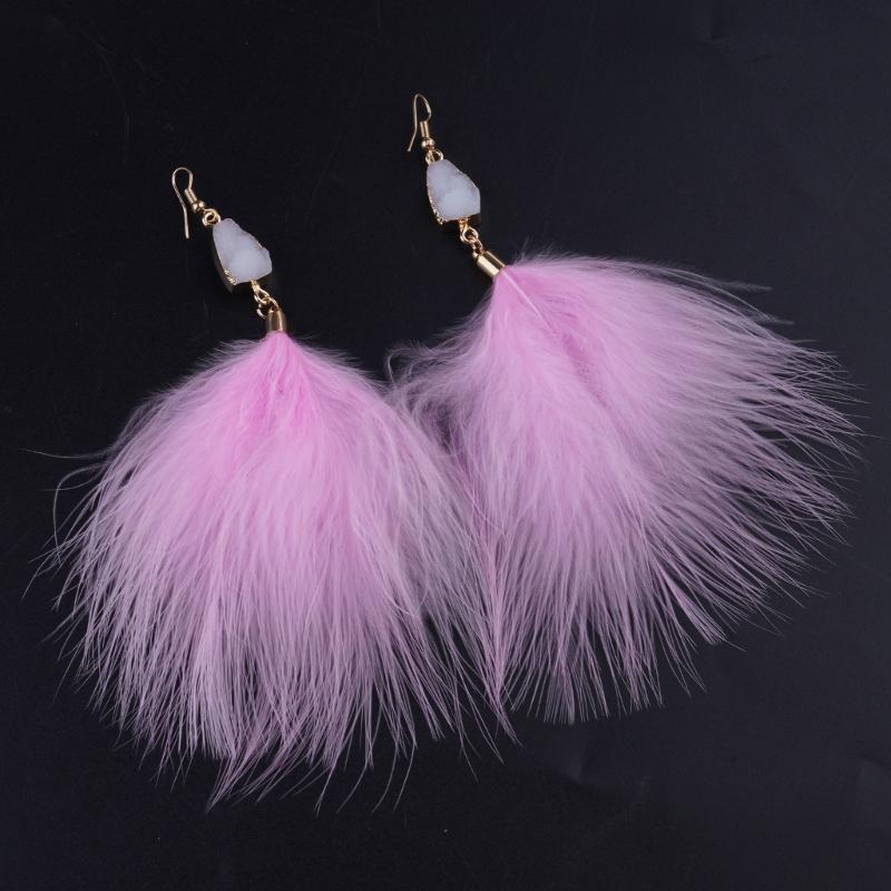 Sweet Feather Pendant Earrings Cartoon Dangle Earrings Fashion Pendant Earring Statement Jewelry for Girls Women