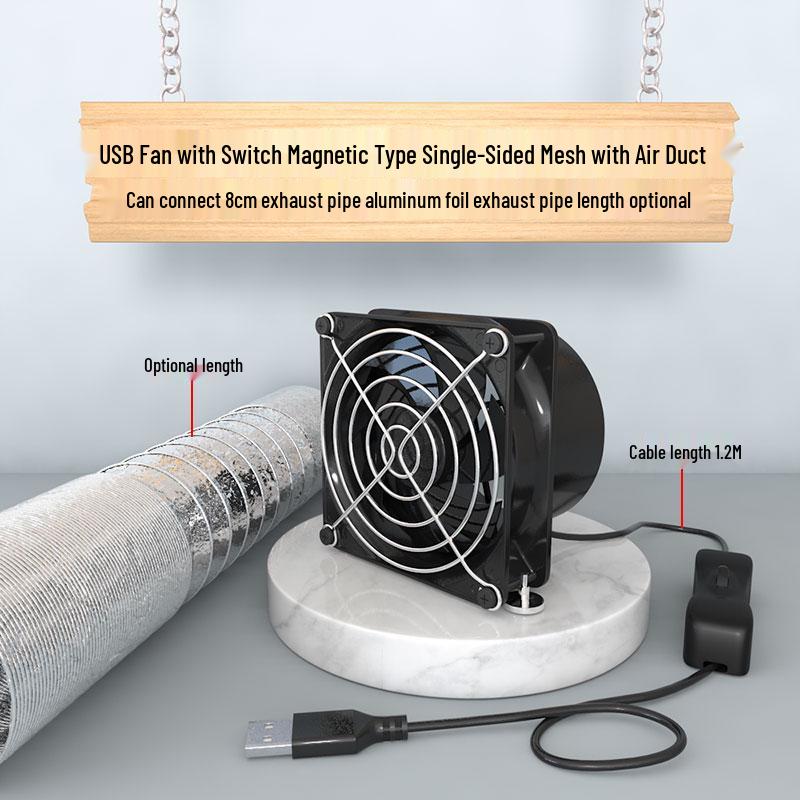 Soldering Smoke Extractor - 8cm USB 5V Exhaust Fan for Soldering Iron