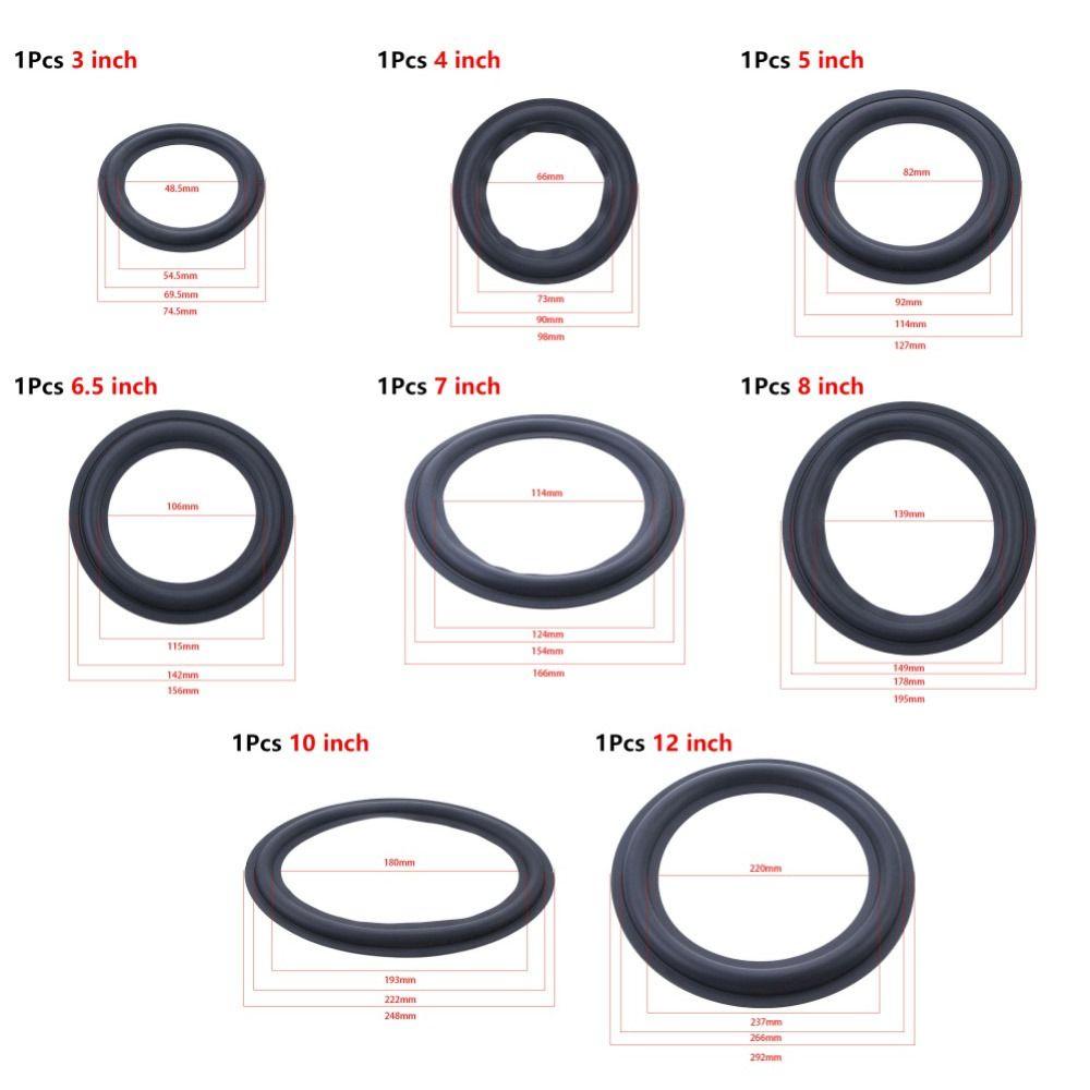 1Pcs Rubber Speaker Edge Repair Ring Woofer Edge Ring Speaker Repair Accessories