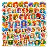 56 Girl With A Wreath Cartoon Graffiti Stickers High Saturation Diy Handmade Decorative Stickers