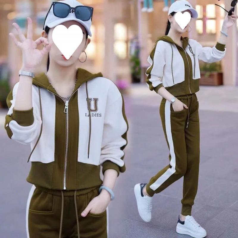 Fashionable Casual Sports Suit Women's Autumn Style Cardigan Jacket Versatile Sweatpants Two-piece Casual Set