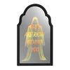 Acrylic Wood Spooky Sign Halloween Glowing Ghost Mirror, USB Light Up Scary Ghosts, Hologram Mirror Decoration Prank Decor for Haunted House