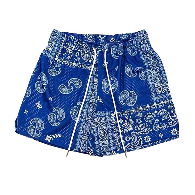 Trend Paisley Graphic Beach Shorts For Men Fashion Summer Streetwear Printed Short Pants Casual Hip HopTrunks