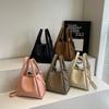 Bag Women's New Spring Fashion Lychee Pattern Soft Leather Bucket Bag Simple and Versatile Commuter Single Shoulder Mother and Child Bag