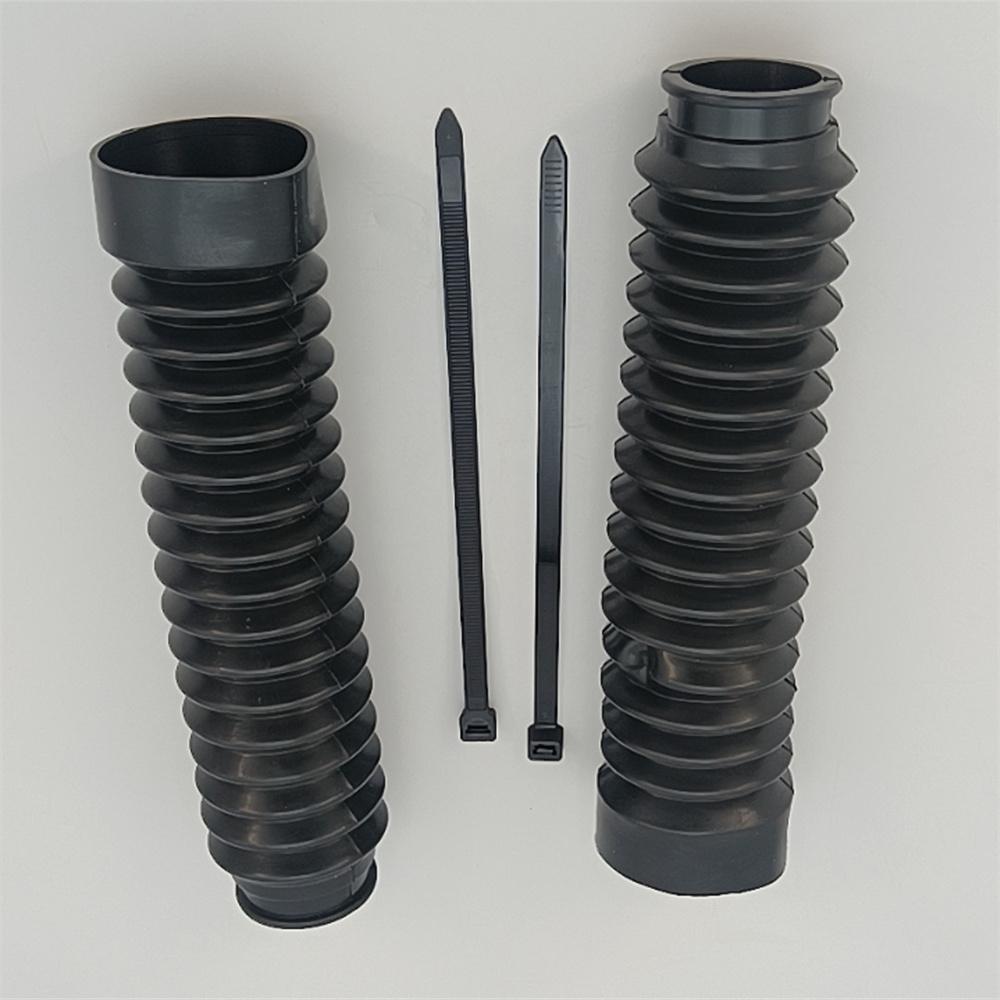 55mm 15 Knots Front Fork Cover Absorber Shock Protector Black 2PCS