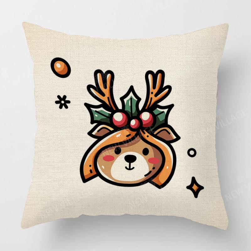 Decorative Cushion Home Living Room Decor Throw Pillow Cover 40*40 40X40Cm 60X60Cm 45X45Cm 50X50Cm Plant Winter Merry Christmas
