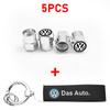 For VW Passat Touareg Magotan Golf 6 7 8 Polo Tiguan GTI Logo Car Tire Wheel Valve Caps Cover Key Chain Ring Keychain Accessory