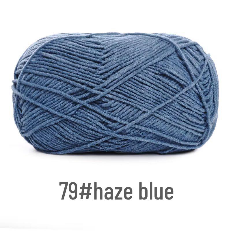 Su He 4-Strand Combed Cotton Yarn for Handmade Knitting: DIY Milk Cotton for Dolls, Cushions, and Blankets.