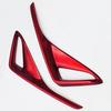 1 Pair Red ABS Rear Fog Light Cover Frame Sticker