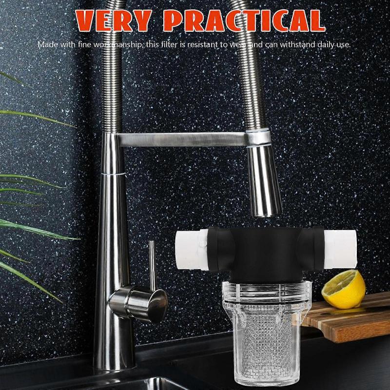 Portable Pipeline Filter Water Filter for Garden PVC Mesh Strainer