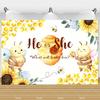 Fondo de Abejita de Dibujos Animados Decoraciones para el 1er Cumpleaños de Niños Suministros para Fiestas Niña Miel Niño Revelación de Género Banner para Baby Shower Accesorios