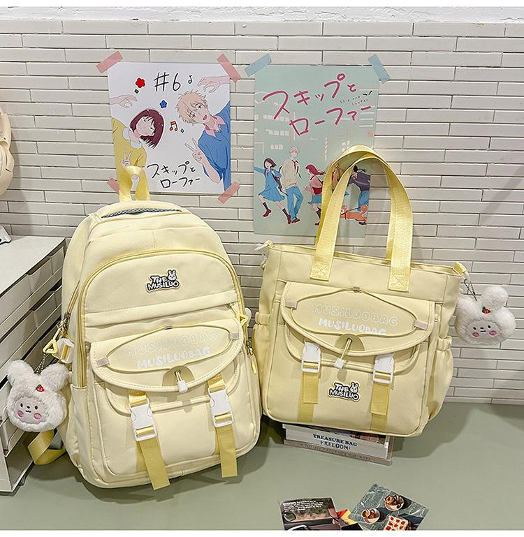 Schoolbag Japanese ins new high-value fresh and sweet backpack junior high school students lightweight travel large-capacity backpack
