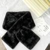 Soft Cross Scarf Solid Color Neck Warmer All‑match Plush Scarf  Autumn Winter