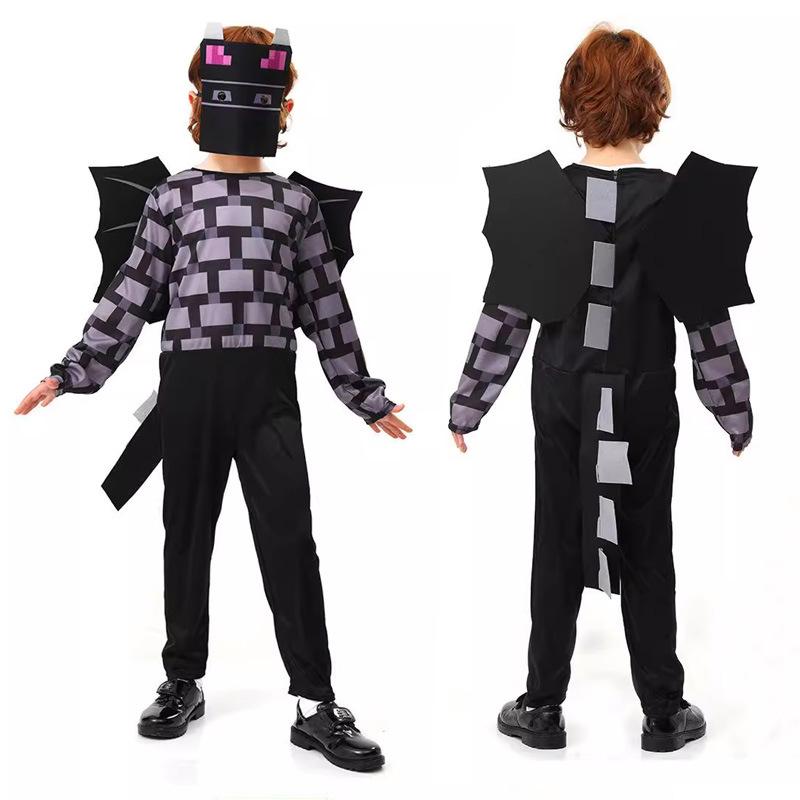Minecraft Costume Diamond Alloy Halloween Game Outfit for Kids Cosplay Ender Dragon