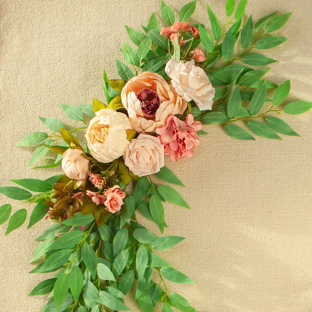 Wedding Welcome Card, Water Card, Peony Flower Indicator, Fake Flower Simulation, Silk Flower Art Arrangement, Wall Decoration