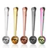 Multifunctional Coffee Scoops with Clip Powder Flour Measuring Tools Stainless Steel Bake Spoons Measure Spoons Food Sealing Clip Reusable Ya1025