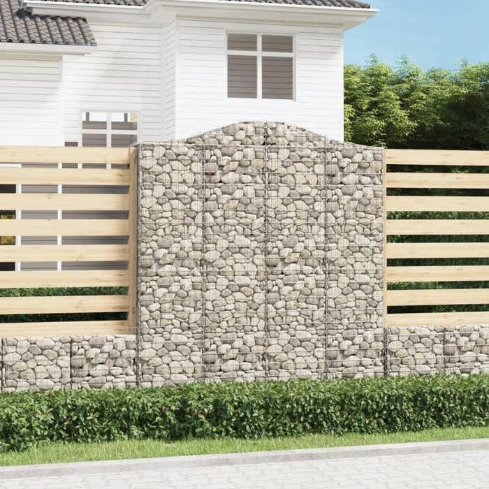 VidaXL Arched Gabion Basket Gabion Cage Gabion Wall Stone Basket Gabion for Stone Garden Patio Outdoor 153401