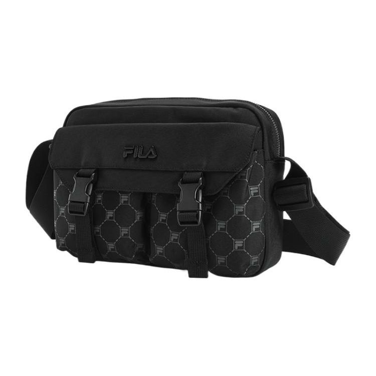 Fila Logo Print Fabric Vintage Shoulder Crossbody Bag Men Bags F13M348102FBK