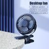 USB Plug-in Use Mini Clipped Fan 360° Rotation 2-speed Wind Desktop Ventilator Silent Air Conditioner for Bedroom Office Amagi