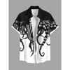 Men's Plus Size Summer Casual Shirt 3D Printed Hawaiian Shirt Beach Vacation Button Short Sleeved Shirt Men's Casual