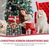 10Pcs Xmas Drawstring Gift Bags Christmas Candy Pouches Bright Festive Colors Wear Resistant Pe Material Easy Seal Party Favor