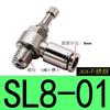 304 Pneumatic Fitting SL6-M5 1/8"-6mm Throttle Valve Pressure Reduce Control Regulating SL10-02 SL6-01 SL8-01 SL6-02