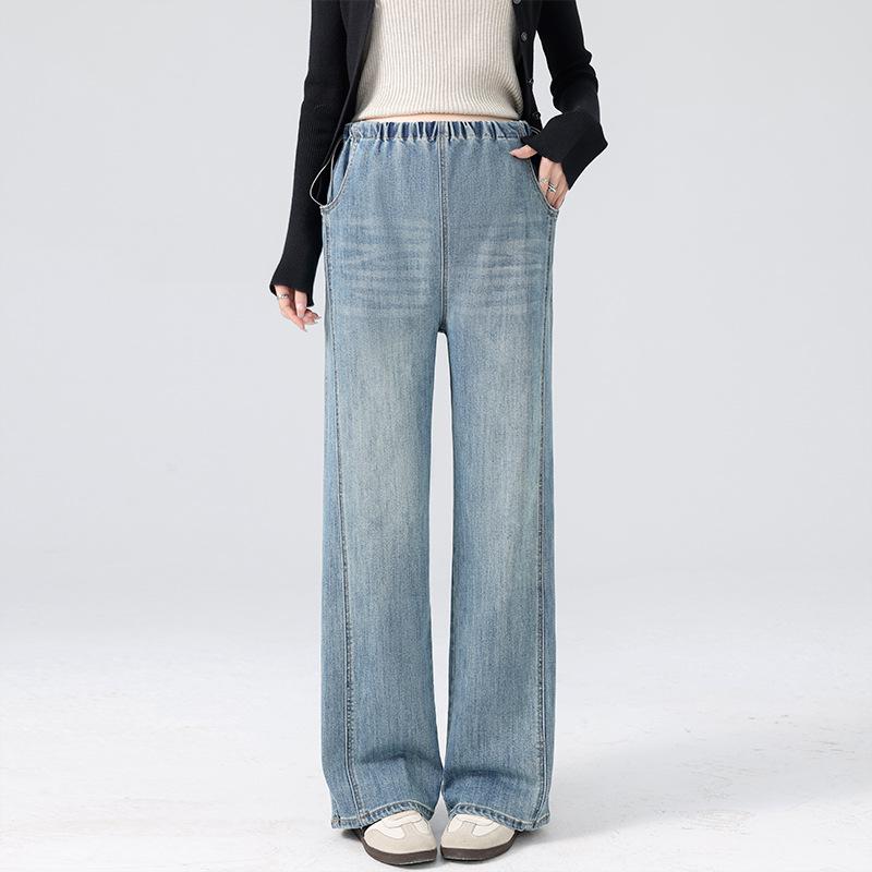 Comfort Stretch Maternity Wide-Leg Denim Jeans – Lightweight for Spring/Summer M