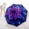 1pc Purple Lotus Mandala Artwork Umbrella with Plastic Handle,Suitable for All Seasons Home Travel Outdoor UmbrellaB1814