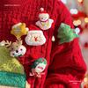 Women’s Cute Christmas Plush Doll Brooch - Festive Pin for Sweaters, Scarves, or Bags