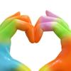 Rainbow Love Gesture Figurine Love Heart Hand Shape Statue Sculpture Home Office Bedroom Desktop Decoration Ornament