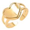 6pcs/lot Gold Plated Stainless Steel Base Rings Settings DIY Blank Knuckle Rings for Women Jewelry Charms Never Fade Wholesale