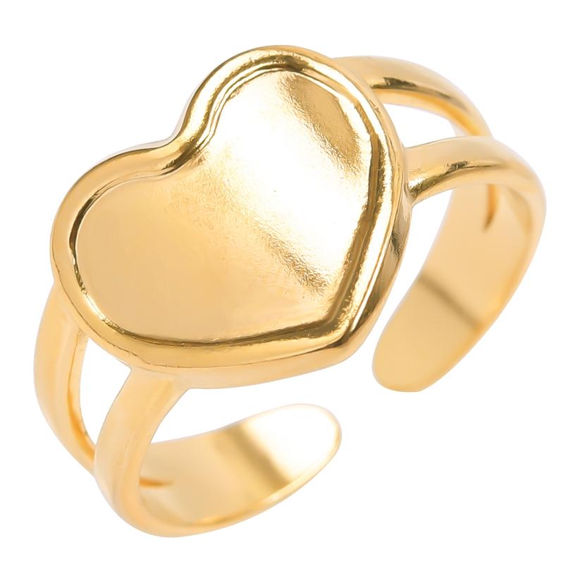6pcs/lot Gold Plated Stainless Steel Base Rings Settings DIY Blank Knuckle Rings for Women Jewelry Charms Never Fade Wholesale