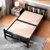 Steel & Wood Folding Bed: Single or Double, 1.2m, for Home, Dorm, or Rental Use.
