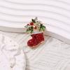 Korean Style Enamel Rhinestone Brooches Clothes Accessories Snowman Brooch Christmas Brooch  Daily