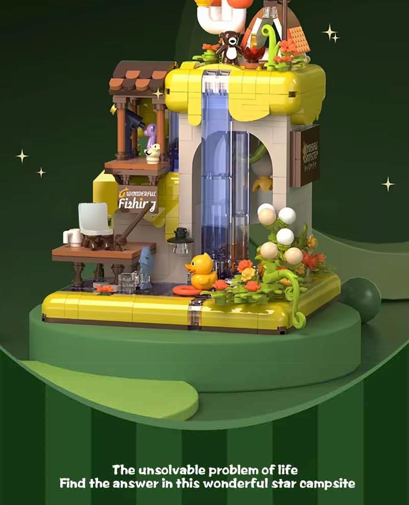 ToylinX Camping Themed Creative Building Blocks Star Field Assembly Brick Toy Perfect Christmas Or Birthday Gift for Kids