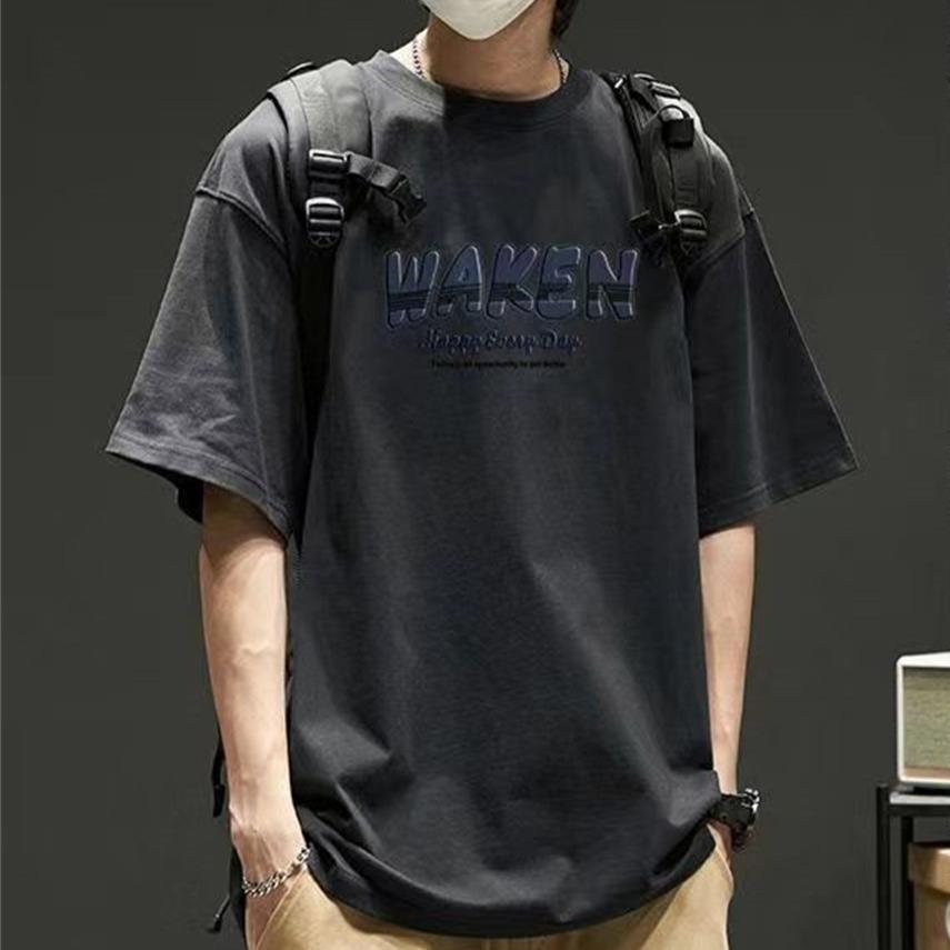 Summer Men T-shirts Cotton Short Sleeve T Shirt Comfortable Fabric Sportwear White Black Top