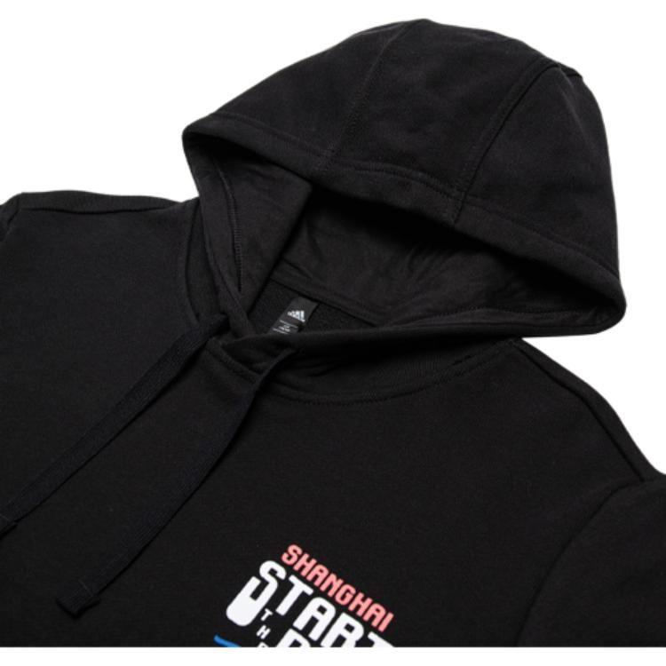 Adidas Sweatshirts Men's Black Hooded Moderate Regular H31259